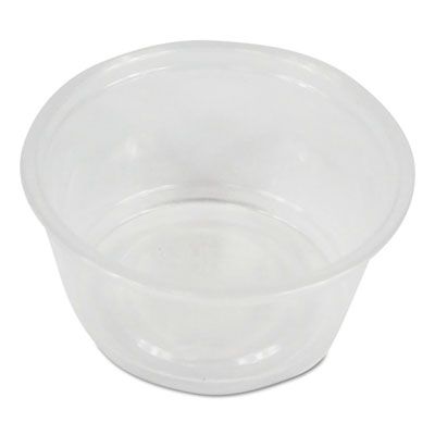 Boardwalk PRTN2TS 2 oz Plastic Souffle / Portion Cups, Polypropylene, Clear - 2500 / Case
