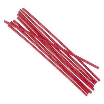 Boardwalk STRU525R10 5.25" Plastic Stir Straws, Red - 10000 / Case