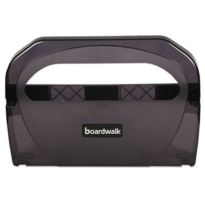 Boardwalk TS510SBBW Dispenser for Toilet Seat Covers, Plastic, Smoke Black - 1 / Case