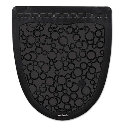 Boardwalk UMBB Urinal Mat 2.0, Rubber, 17.5" x 20", Black - 6 / Case