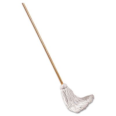 Boardwalk 112C Deck Mop with 48" Wooden Handle, 12 oz Cotton Head - 6 / Case