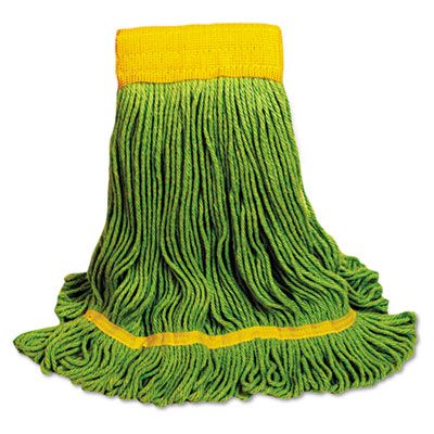 Boardwalk 1200M EcoMop Wet Mop Head, Looped-End Cotton / Synthetic, Medium, Green - 12 / Case
