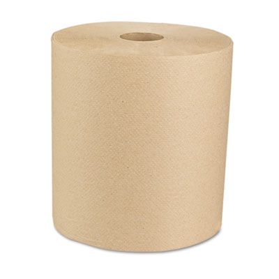 Boardwalk 16GREEN Universal Hardwound Roll Paper Hand Towels, 8" x 800', Brown - 6 / Case