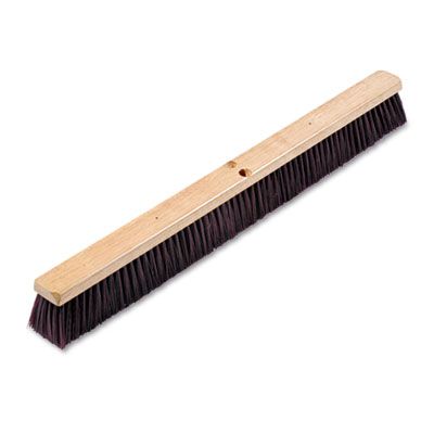 Boardwalk 20336 Floor Brush / Broom Head with Maroon Stiff Polypropylene Bristles, 36" Wide - 1 / Case