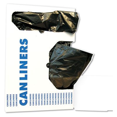 Boardwalk 2423L 10 Gallon Trash Can Liners / Garbage Bags, 24" x 23", 0.35 Mil, Black - 500 / Case