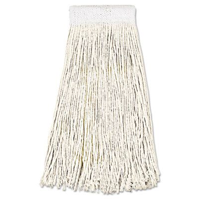 Boardwalk 324C Wet Mop Heads, Premium Saddleback, Cotton, 24 oz, White - 12 / Case