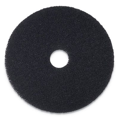 Boardwalk 4020BLA Stripping Floor Pads, 20" Diameter, Black - 5 / Case