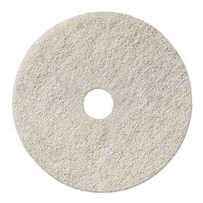 Boardwalk 4020NAT Burnishing Floor Pads, 20" Diameter, Natural White - 5 / Case
