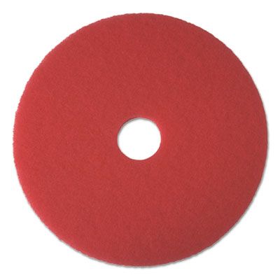 Boardwalk 4020RED Buffing Floor Pads, 20" Diameter, Red - 5 / Case