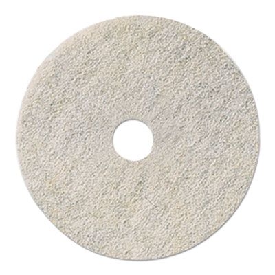 Boardwalk 4024NAT Natural Floor Burnishing Pads, 24" Diameter, White - 5 / Case