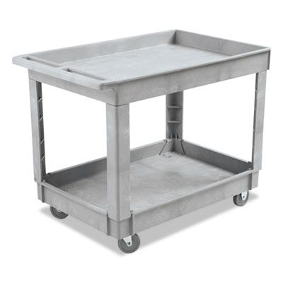 Boardwalk 4024UCGRA Utility Cart, Two-Shelf, Plastic Resin, 24" x 40", Gray - 1 / Case