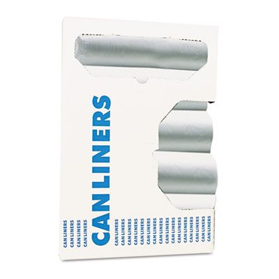 Boardwalk 404616 40-45 Gallon Trash Can Liners / Garbage Bags, 40" x 46", 13 Mic, Natural - 250 / Case