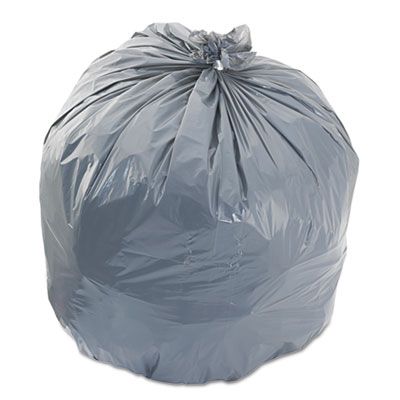 Boardwalk 4046SH 45 Gallon Trash Can Liners / Garbage Bags, 40" x 46", 0.95 Mil, Gray - 100 / Case