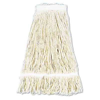 Boardwalk 424C Wet Mop Heads, Pro Loop Web / Tailband, Cotton, 24 oz, White - 12 / Case