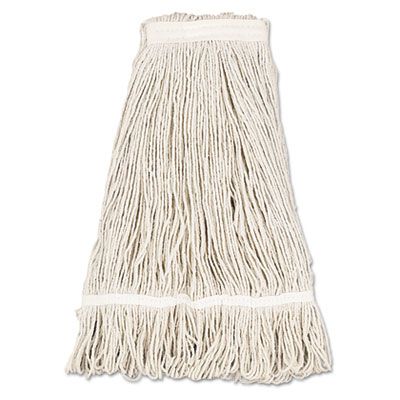 Boardwalk 432C Cotton Wet Mop Heads, Pro Loop Web/Tailband, 32 oz, White - 12 / Case