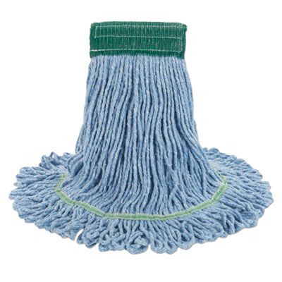 Boardwalk 502BL Super Loop Wet Mop Heads, Cotton / Synthetic, Medium, Blue - 12 / Case
