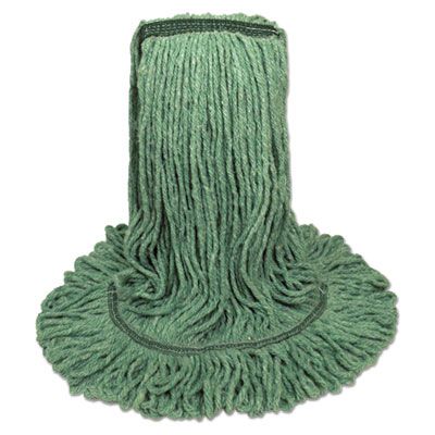 Boardwalk 502GNNB Wet Mop Heads, Premium Standard, Cotton / Rayon, Medium, Green - 12 / Case