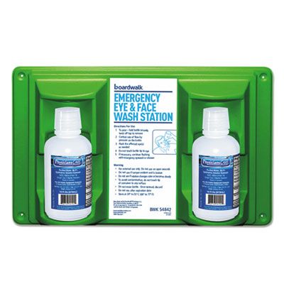 Boardwalk 54842 Emergency Eyewash Station with 2 16 oz Bottles, 1 / Case