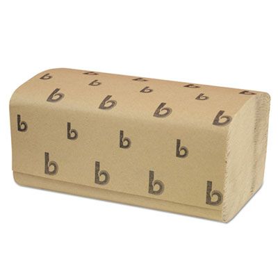 Boardwalk 6210 Singlefold Paper Hand Towels, 9" x 9-9/20", Brown - 4000 / Case