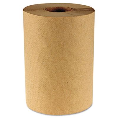 Boardwalk 6252 Hardwound Roll Paper Hand Towels, 1 Ply, 8" x 350', Brown - 12 / Case