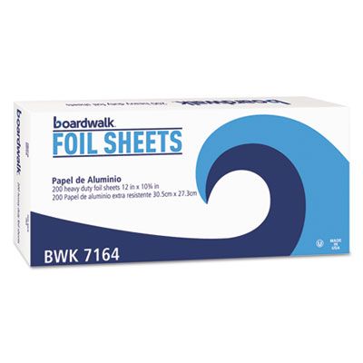 Boardwalk 7164 Aluminum Foil Pop-Up Sheets, Standard, 12" x 10-3/4" - 2400 / Case