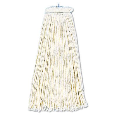 Boardwalk 716C Cotton Wet Mop Heads, Cut-End Lie-Flat, 16 oz, White - 12 / Case