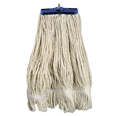 Boardwalk 824C Wet Mop Head, Lie-Flat Head, Cotton, 24 oz, White - 12 / Case