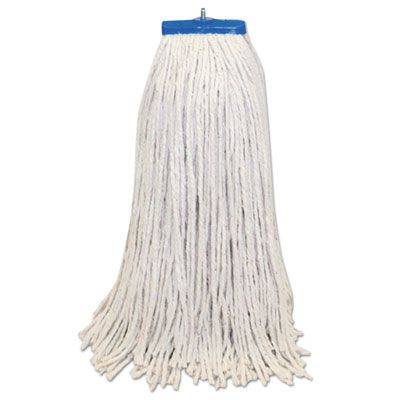 Boardwalk CM22024 Wet Mop Head, Lie-Flat, Cotton, 24 oz, White - 12 / Case