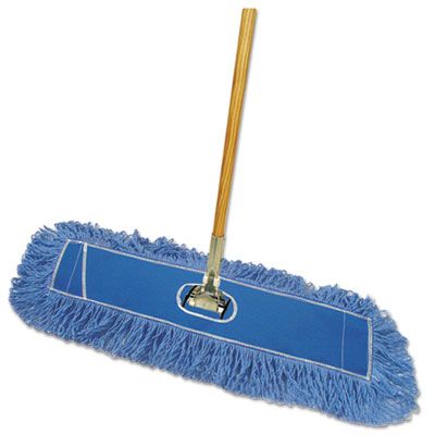 Boardwalk HL365BSPC 36" Dust Mop Kit, 60" Metal / Wood Handle - 1 / Case
