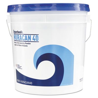 Boardwalk HURACAN40 Low Suds Industrial Laundry Detergent, Powder, Fresh Lemon Scent, 40 Lb Pail - 1 / Case
