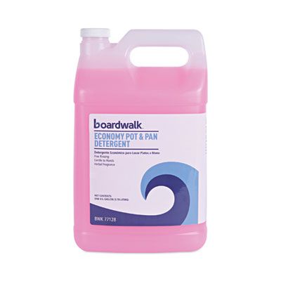 Boardwalk 77128 Pot and Pan Detergent, Industrial Strength, 1 Gallon Bottle, 4 / Case