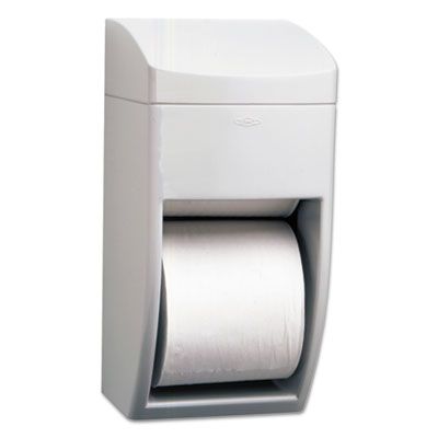 Bobrick 5288 Matrix Series Plastic Standard Toilet Paper Dispenser, 2-Roll, Gray - 1 / Case
