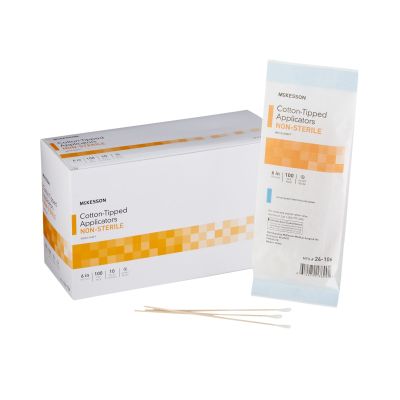 McKesson Cotton-Tipped Applicators / Swabsticks, 6" - 1000 / Case