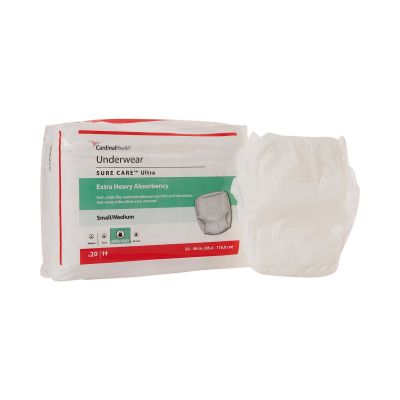 Cardinal Sure Care Ultra Pull Up Underwear, Medium (34-46 in.), Extra Heavy - 80 / Case