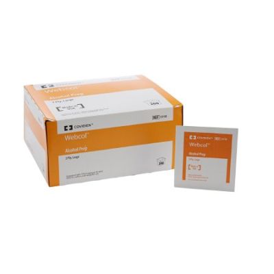 Cardinal Webcol Alcohol Prep Pads, Large, Sterile - 4000 / Case