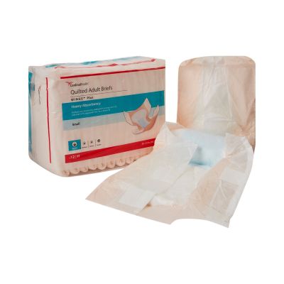 Cardinal Wings Plus Quilted Adult Diapers with Tabs, Small (20-31 in.), Heavy - 12 / Case