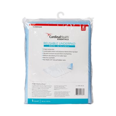 Cardinal Health Essentials Reusable Underpads, 36" x 54", Moderate Absorbency - 10 / Case
