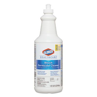 Clorox 68832 Healthcare Bleach Germicidal Cleaner, 32 oz Pull-Top Bottle - 6 / Case