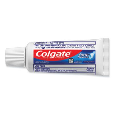 Colgate 09782 Cavity Protection Toothpaste, 0.85 oz Travel Tube - 240 / Case