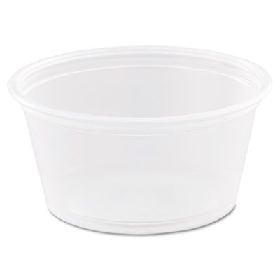 Dart 200PC 2 oz Conex Complements 2 oz Plastic Portion / Medicine Cups, Polypropylene, Contact Clear - 2500 / Case