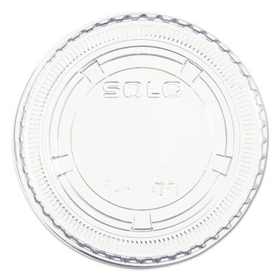 Dart Solo PL200N Plastic Lid for select* Dart Solo 1.5 oz, 2 oz, 2.5 oz Portion / Souffle Cups, PET, Clear - 2500 / Case