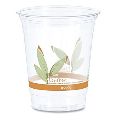 Dart Solo RTP12BARE Bare Eco-Forward 12-14 oz RPET Plastic Cold Cups, Clear - 1000 / Case