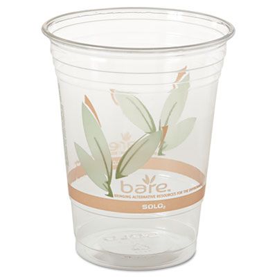 Dart RTP16DBARE 16 oz Eco-Forward Plastic Cold Cups, RPET, Printed Clear - 1000 / Case