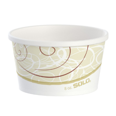 Solo HS4085-J8000 8 oz Squat Flexstyle Symphony Paper Food Containers - 500 / Case