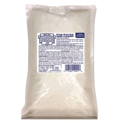 Dial 10991 Boraxo Orange Heavy Duty Hand Soap, 2 Liter Refill Bag - 4 / Case