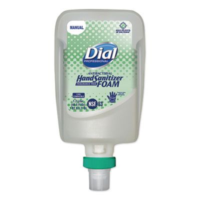 Dial 19038 Antibacterial Hand Sanitizer Foam, Fragrance Free, 1200 mL FIT Manual Refill - 3 / Case