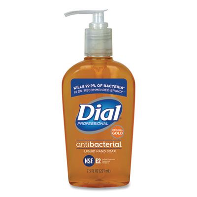 Dial 84014 Professional Gold Antibacterial Hand Soap, Floral Scent, 7.5 oz Pump Bottle - 12 / Case
