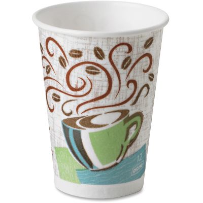 Dixie 5342CDSBP 12 oz PerfecTouch Coffee Haze Insulated Paper Hot Cups - 960 / Case