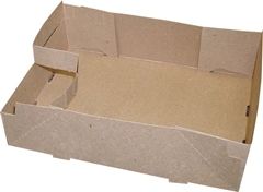 GP FCDK-005 #100 Carry Out Food Tray Box with 4 Cup Holes, 9-1/4" x 6-7/8" x 2-3/4" - 250 / Case
