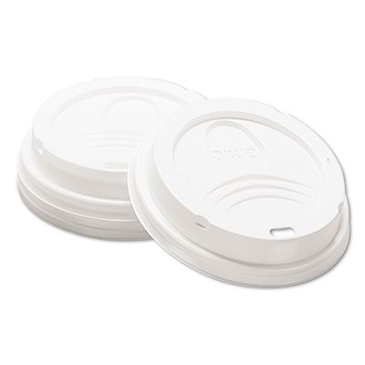Dixie 9538DX Plastic Drink-Thru Lid for Dixie 8 oz Paper Hot Cups, White - 1000 / Case